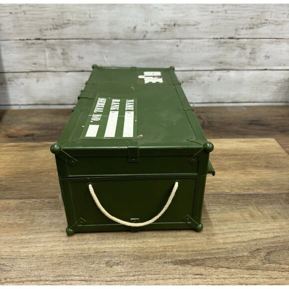 Vintage GI Joe Army Footlocker Storage Box With Rope Handles 1997 - Picture 4 of 9